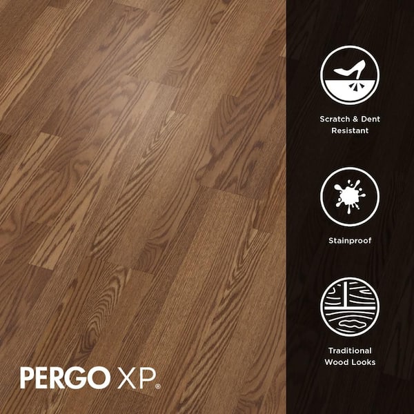 Pergo XP Toasted Anndel Oak 10 mm T x 7.48 in. W x 47.24 in. L