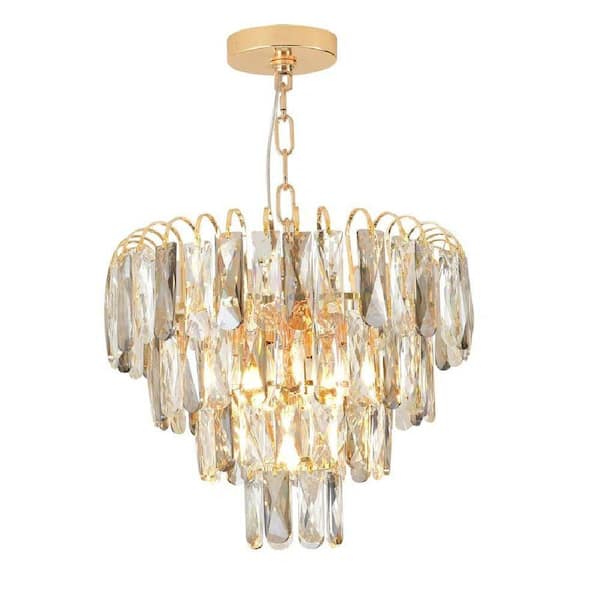 Unbranded 40-Watt 5 Light Clear Chandeliers with K9 Crystal for Living Room Chandelier no Bulbs Included