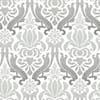 NuWallpaper Grey Nouveau Damask Vinyl Peel & Stick Wallpaper Roll ...