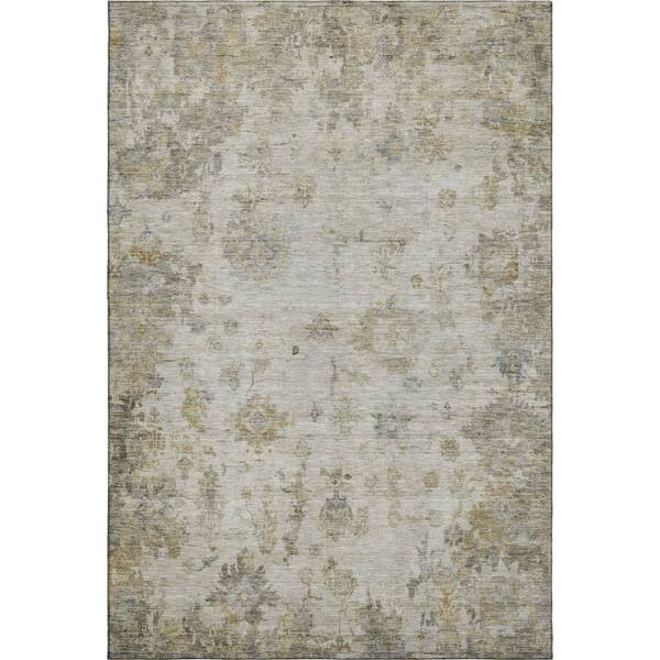 Mayfield Premium Machine Washable Abstract AMF2301 Taupe 10 ft. x 14 ft. Area Rug