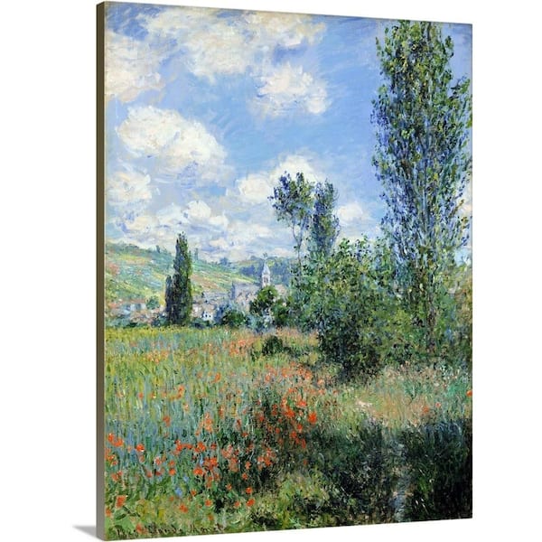 GreatBigCanvas "View of Vetheuil" by Claude Monet Canvas Wall Art