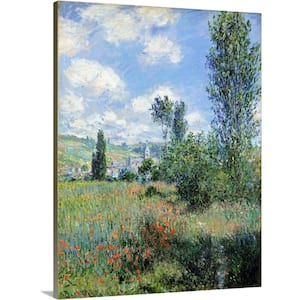 "View of Vetheuil" by Claude Monet Canvas Wall Art