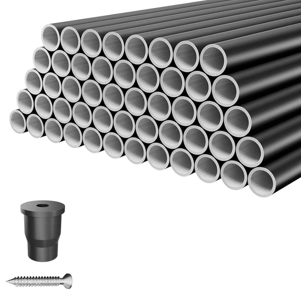 4.8 in. H x 36.8 in. W Black Aluminum Stair Railing Kit Weather Resistant Deck Balusters 50 Pack price history on PriceWatchPro
