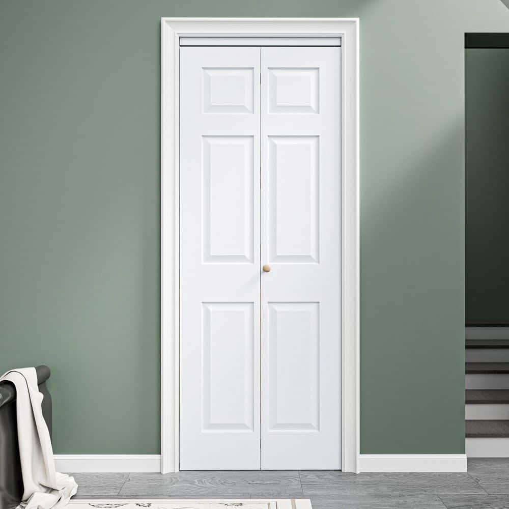 EH PUERTA 28 in. x 80 in. 6 Panel Hollow Core MDF White Primed