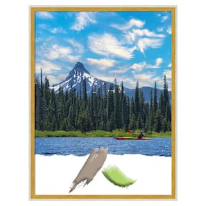 Paige White Gold Wood Picture Frame Opening Size 18 x 24 in.