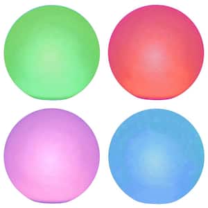 Main Access 13 in. Ellipsis Pool/Spa Waterproof Color Changing Floating LED Light (4-Pack)