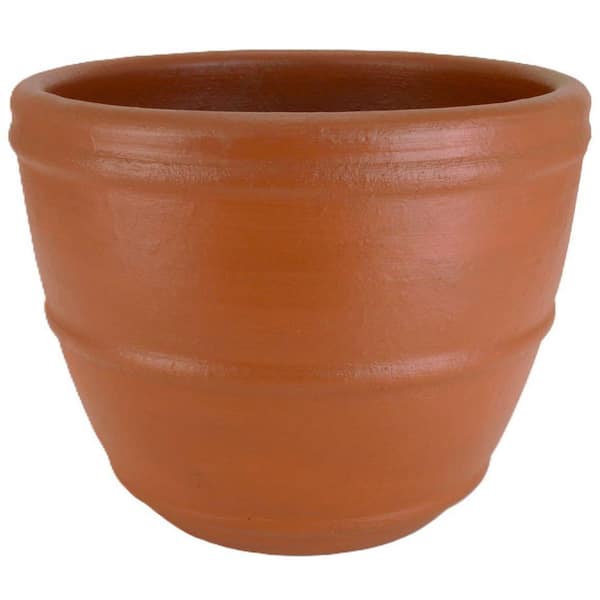 21 IN TERRACOTTA CLAY ORNATE VASE