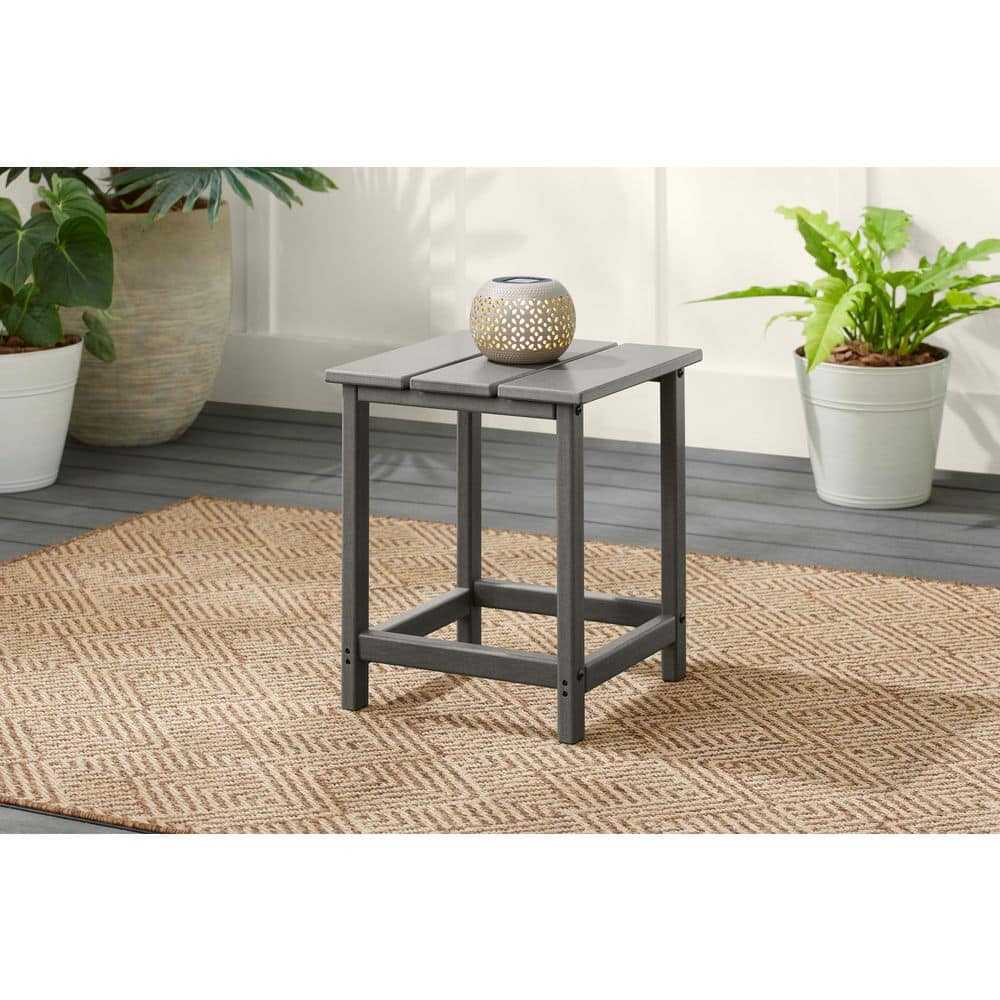 Seaside Bluff HDPE All-Weather 15.5 in. Square Accent Table Gray price history on PriceWatchPro