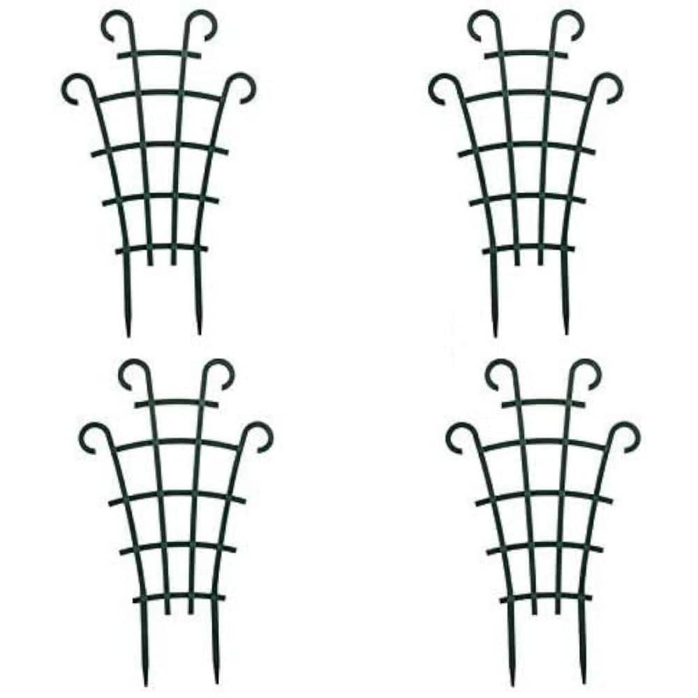 Plastic Small Indoor Plant Trellis for Houseplants Flower Plant Support, Dark Green (4-Pack) price history on PriceWatchPro