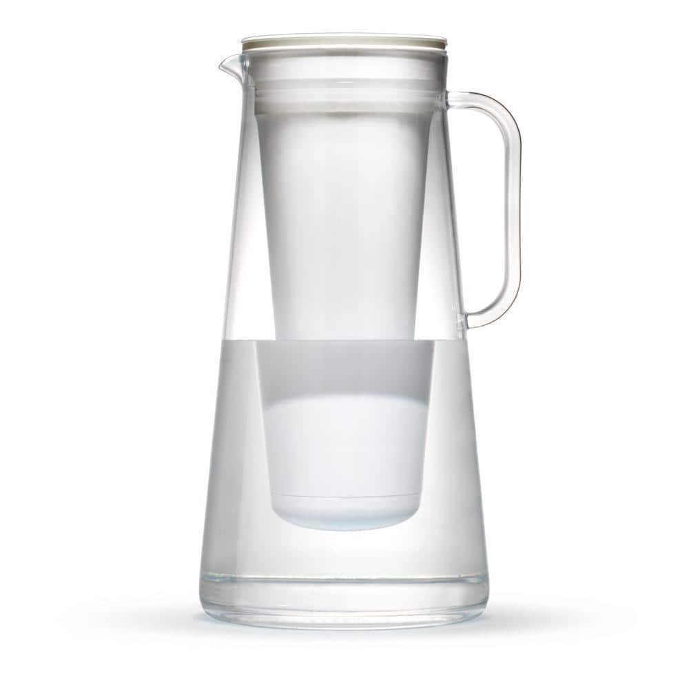 White 10-Cup BPA-Free Water Filter Pitcher with Easy-Fill Lid