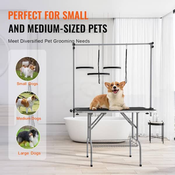 VEVOR Pet Grooming Table Two Arms with Clamp, 46 in. Dog Grooming