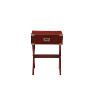 Babs Red Storage End Table