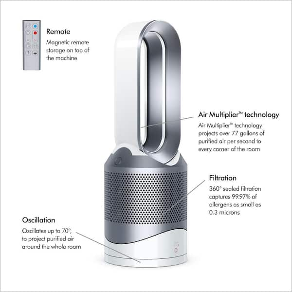 Dyson Pure Hot + Cool, Air Purifier, Heater + Fan with filter, HP01 311383-01 - The Home Depot