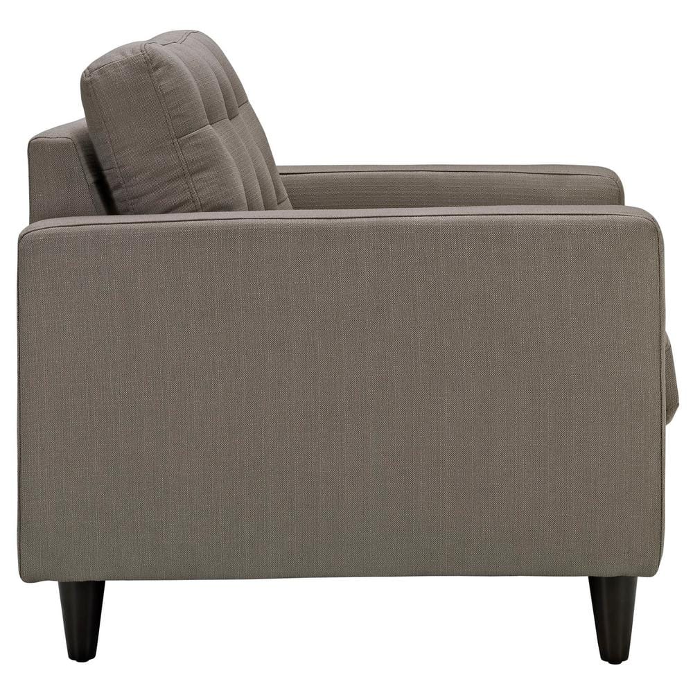 Granite Tufted Upholstered Accent Chair with Wood Legs