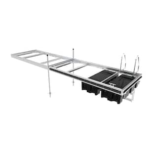 MOTOALLIANCE 8 ft x 4 ft Aluminum Dock Frame Kit. Heavy Duty & Maintenance  Free. Lightweight Frame with Galvanized Steel Pipes. Great for Most Lakes