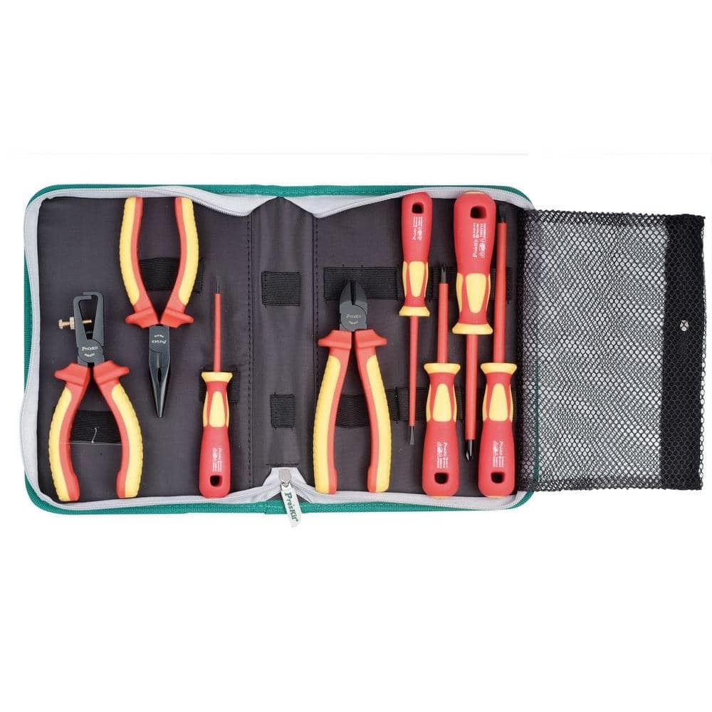 Pro'sKit 8-Piece 1,000-Volt Insulated Screwdriver and Plier Set 902-215 ...