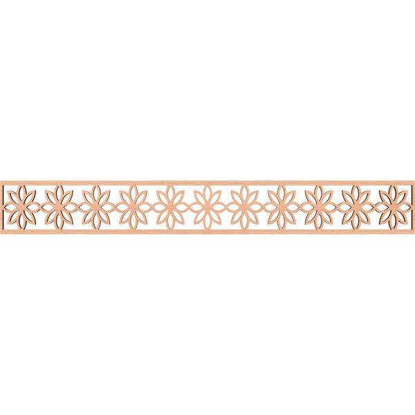 Ekena Millwork Daisy Fretwork 0.375 in. D x 46.5 in. W x 6 in. L Alder Wood Panel Moulding