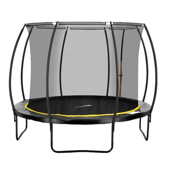 maocao hoom 12 ft. Round Backyard Trampoline with Safety Enclosure and Ladder YH-H-TA003-1/3 - The Home Depot