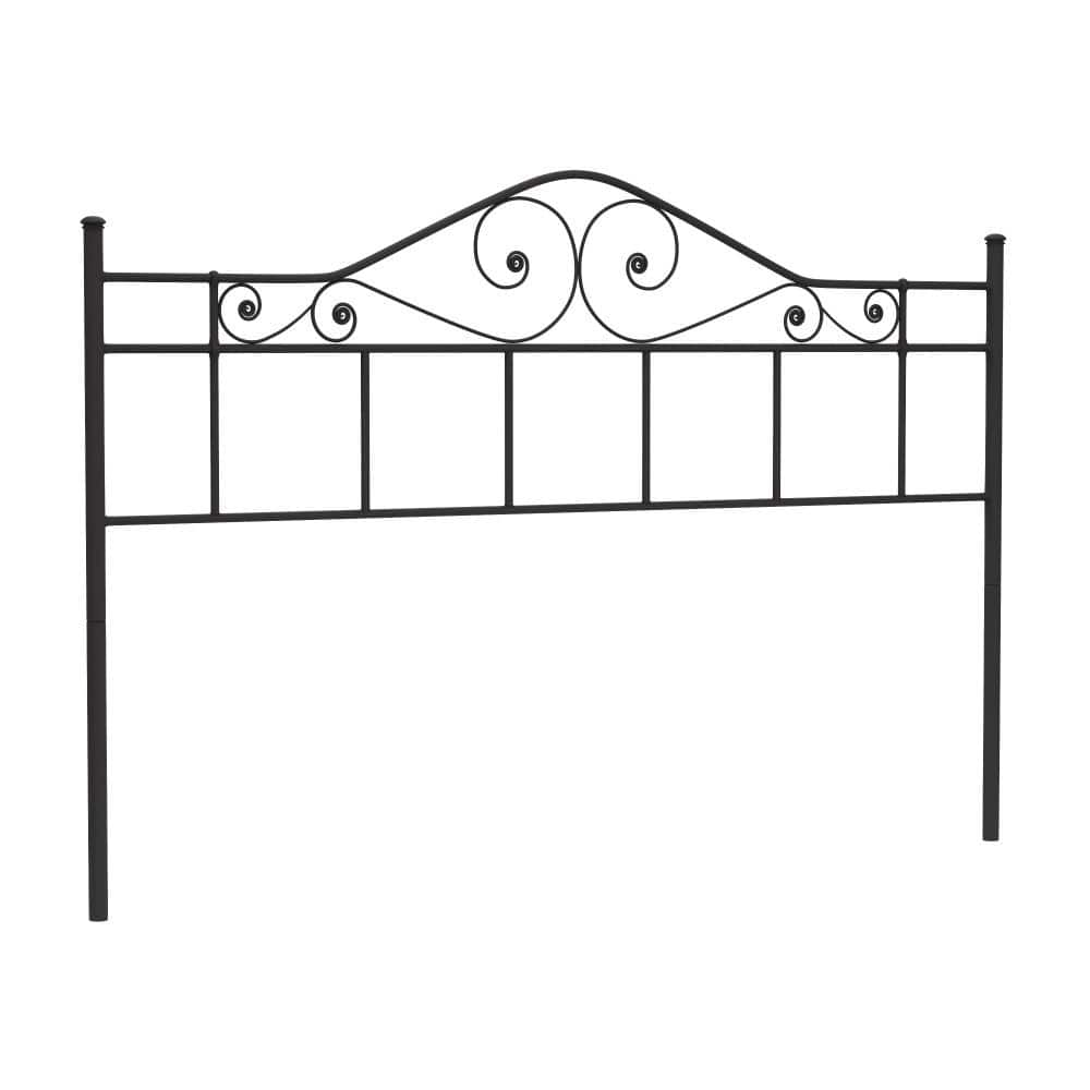 Hillsdale Furniture Harrison Textured Black Metal Scroll King Headboard