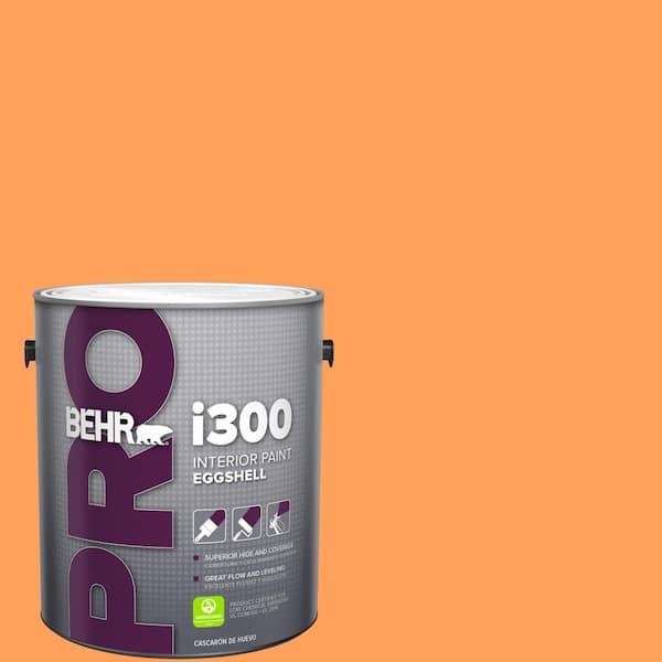 BEHR PRO 1 gal. #T15-10 Clarified Orange Eggshell Interior Paint