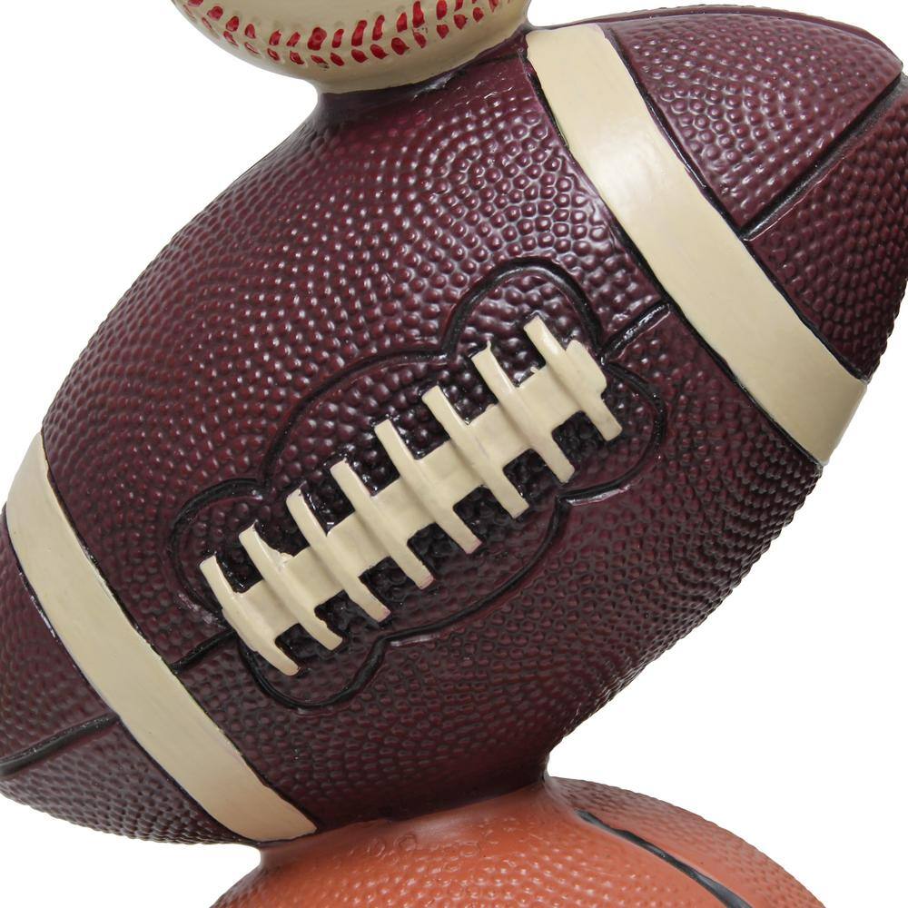 22" White Polyresin Sports Combo Table Lamp for Kids