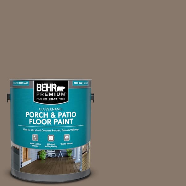 BEHR PREMIUM 1 gal. #MQ2-38 Grizzly Gloss Enamel Interior/Exterior Porch and Patio Floor Paint