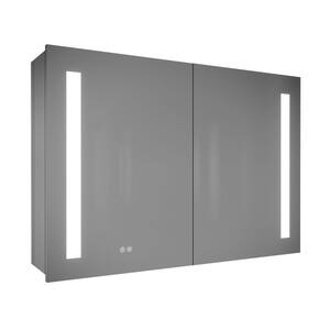 36 in. W x 30 in. H Rectangular Aluminum Recessed/Surface Mount LED Medicine Cabinet with Mirror