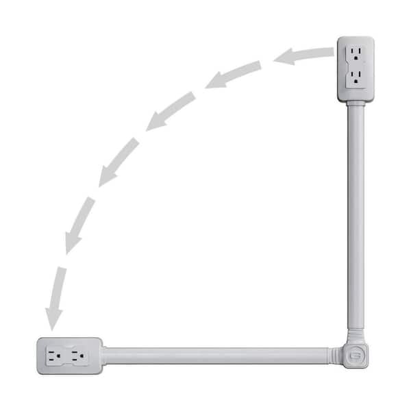 EZ Outlet Original 34 in. 2-Outlet 1 USB-A Port 1 USB-C Port QV1