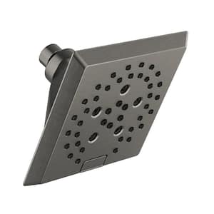 5-Spray Patterns 1.75 GPM 5.81 in. Wall Mount Fixed Shower Head with H2Okinetic in Lumicoat Black Stainless