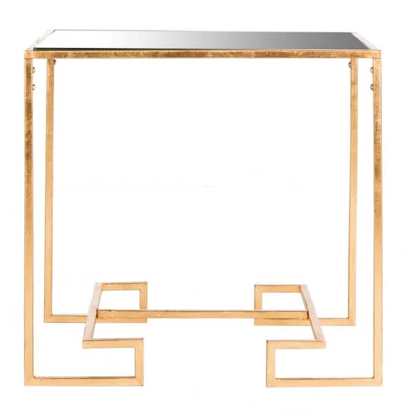 SAFAVIEH Seamus Gold/Glass Side Table
