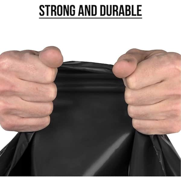 Aluf Plastics 43 in. x 47 in. 56 gal. Black Trash Bags (Pack of 100) 2 Mil (eq) for Construction and Commercial Use