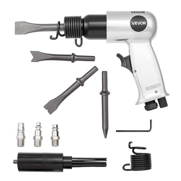 Air Hammer, 4500BPM Pneumatic Hammer with Rust Removal Air Needle Scaler and 4-Pieces Chisels Round Shank, Air Chisel