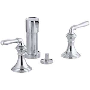 Devonshire 2-Handle Bidet Faucet in Polished Chrome with Vertical Spray