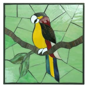 1 in. x 12 in. x 12 in. Square Polypropylene Parrot Decorative Garden Step Stone