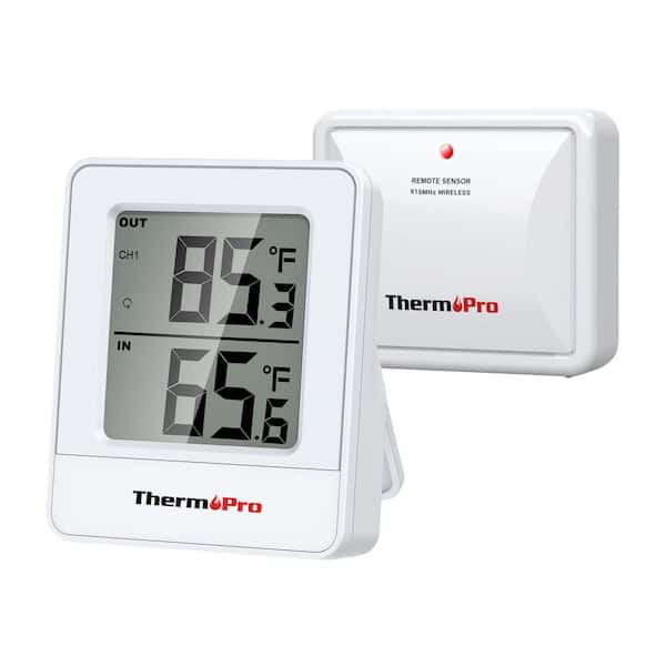 ThermoPro Wireless Indoor Outdoor Thermometer with Temperature Sensor Up to 500FT, Outdoor Thermometer