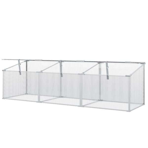 ToolCat 2 ft. x 1.7 ft. Mini Greenhouse Kit with Adjustable Roof, Polycarbonate Panels, and Rain Resistant Aluminum Frame