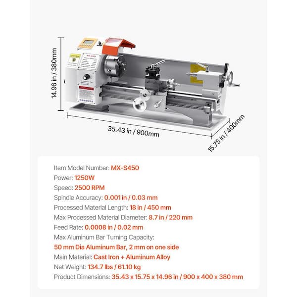 ホビーラジコン Amod Professional Commu-Lathe #2108 12x18