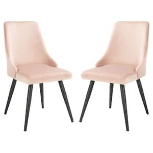 Zoi Dusty Blush/Black 16.14 in. Wood Dining Chair (Set of 2)