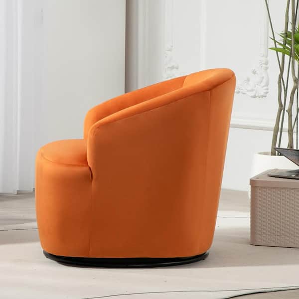 Decent Red Orange Accent Arm Chair