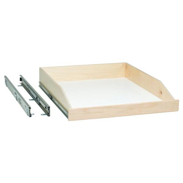 Slide-A-Shelf Made-To-Fit Slide-Out Shelf, Full Extension, Ready To Finish Oak Front