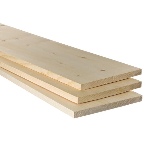 Unbranded - 1 in. x 10 in. x 6 ft. Premium Kiln-Dried Square Edge Whitewood Common Softwood Board