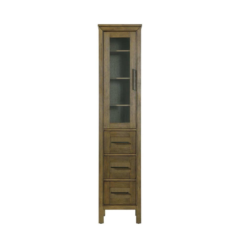 16 in. W x 18 in. D x 72 in. H Brown Freestanding Linen Cabinet price history on PriceWatchPro