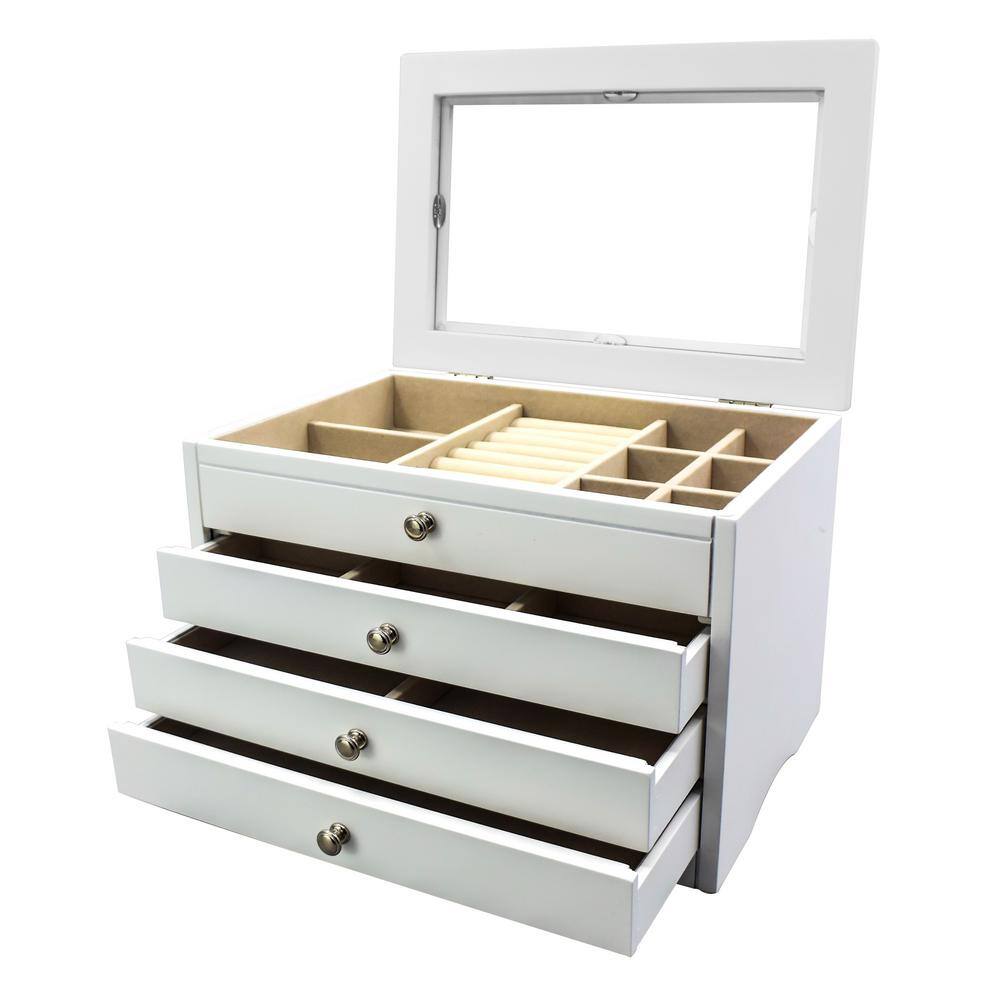 Buy White Elegant Glass Lift Top Jewelry Box Online at Lowest Price in India. 316519204