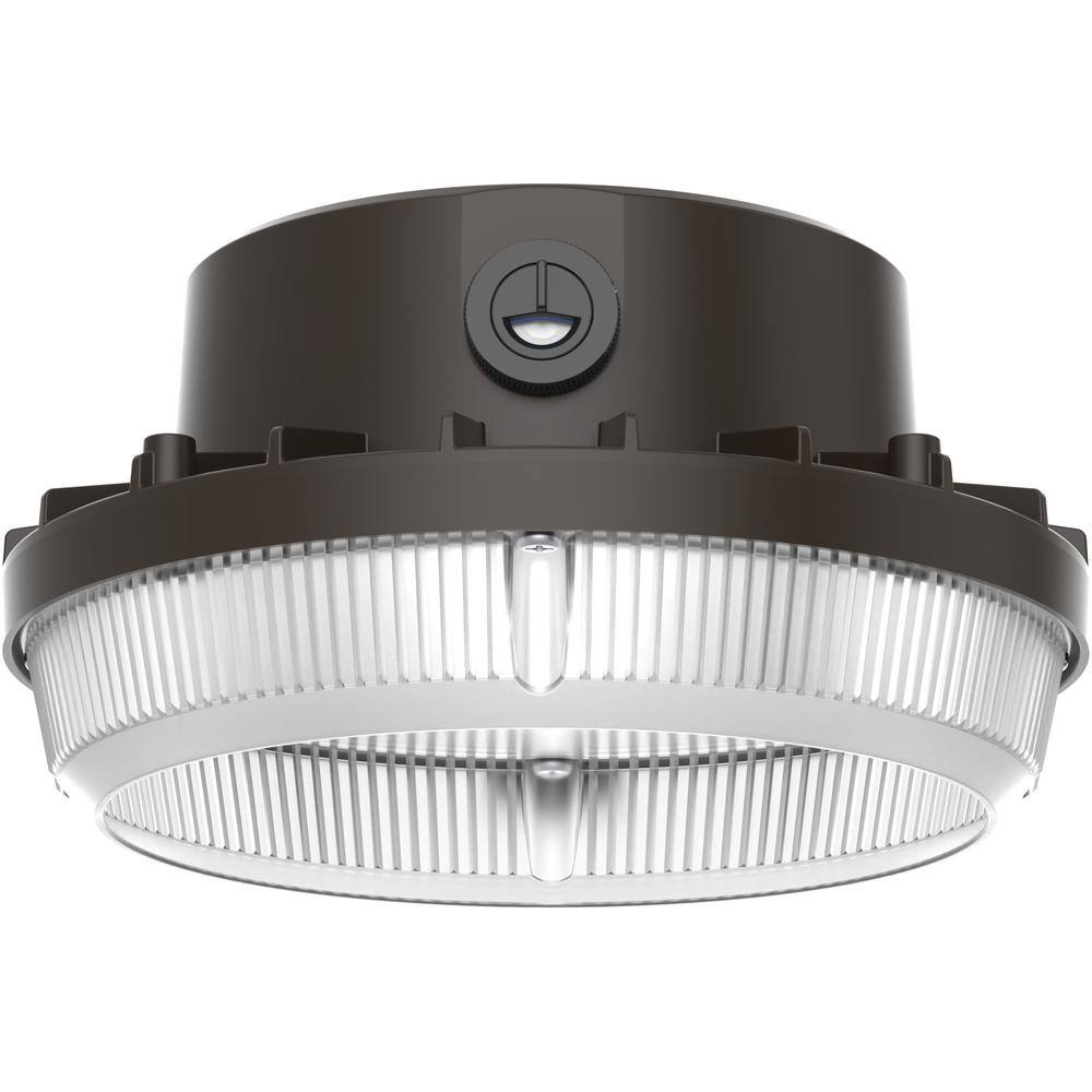 Dark Bronze Aluminum Outdoor LED Security Light with Photocell