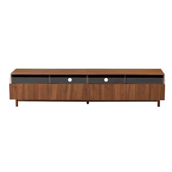 Harper & Bright Designs Modern Walnut TV Stand Entertainment