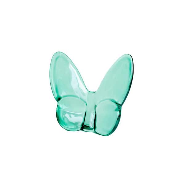 HomeRoots Green 2.5 in. x 2.5 in. Butterfly Crystal Figurine Tabletop Sculpture