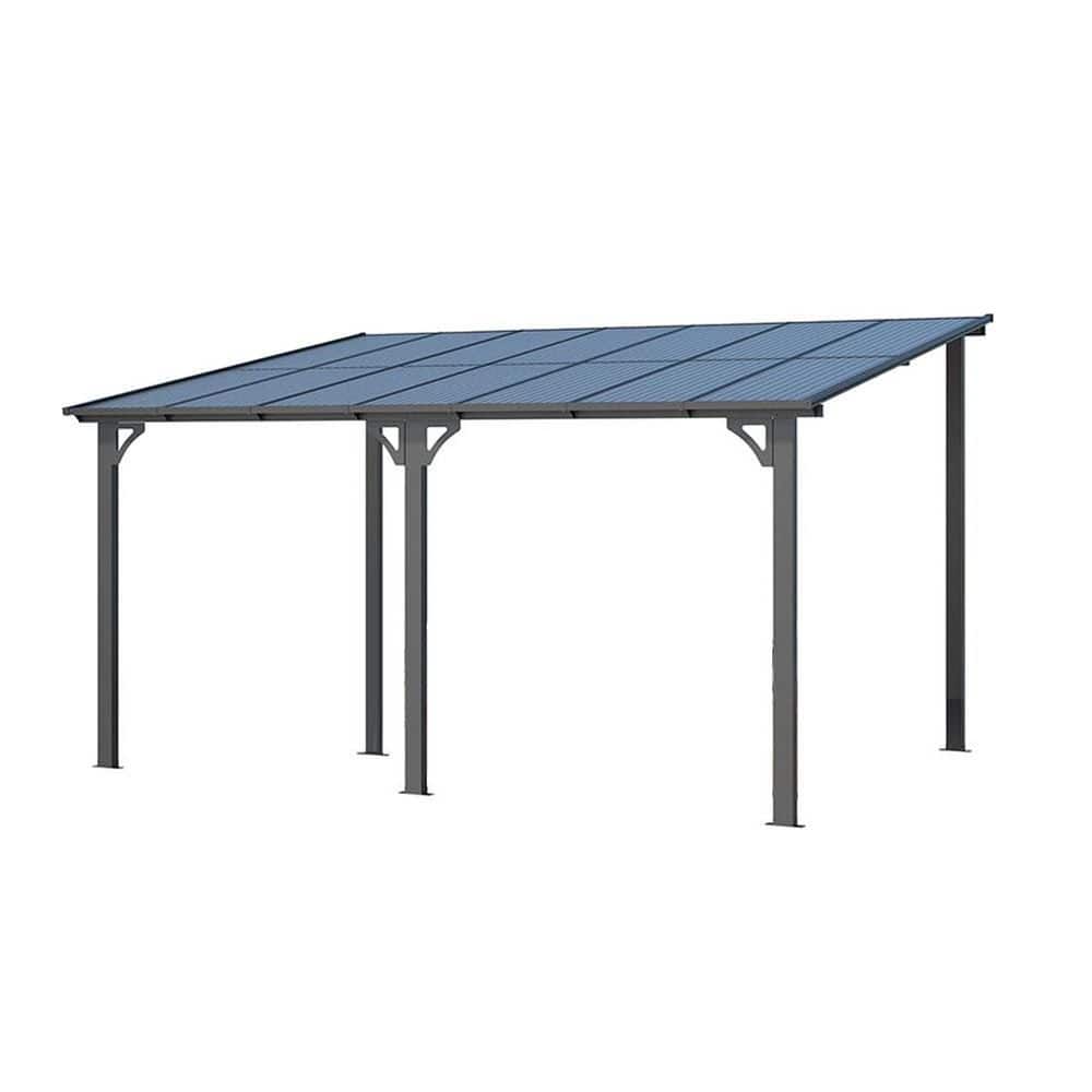 10 ft. x 14 ft. Black Rectangle Gazebo with Hardtop Aluminum Roof price history on PriceWatchPro