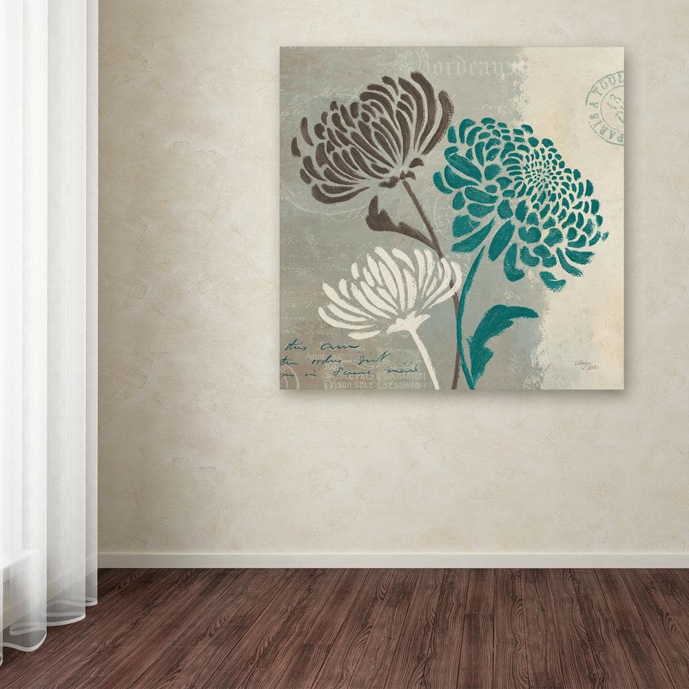 Wellington Studio Chrysanthemums II Canvas Floral Painting 24x24