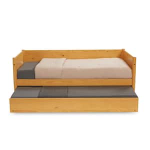 Mid-Century Scandinavian Oak Twin Size Daybed with Twin Size Trundle Bed