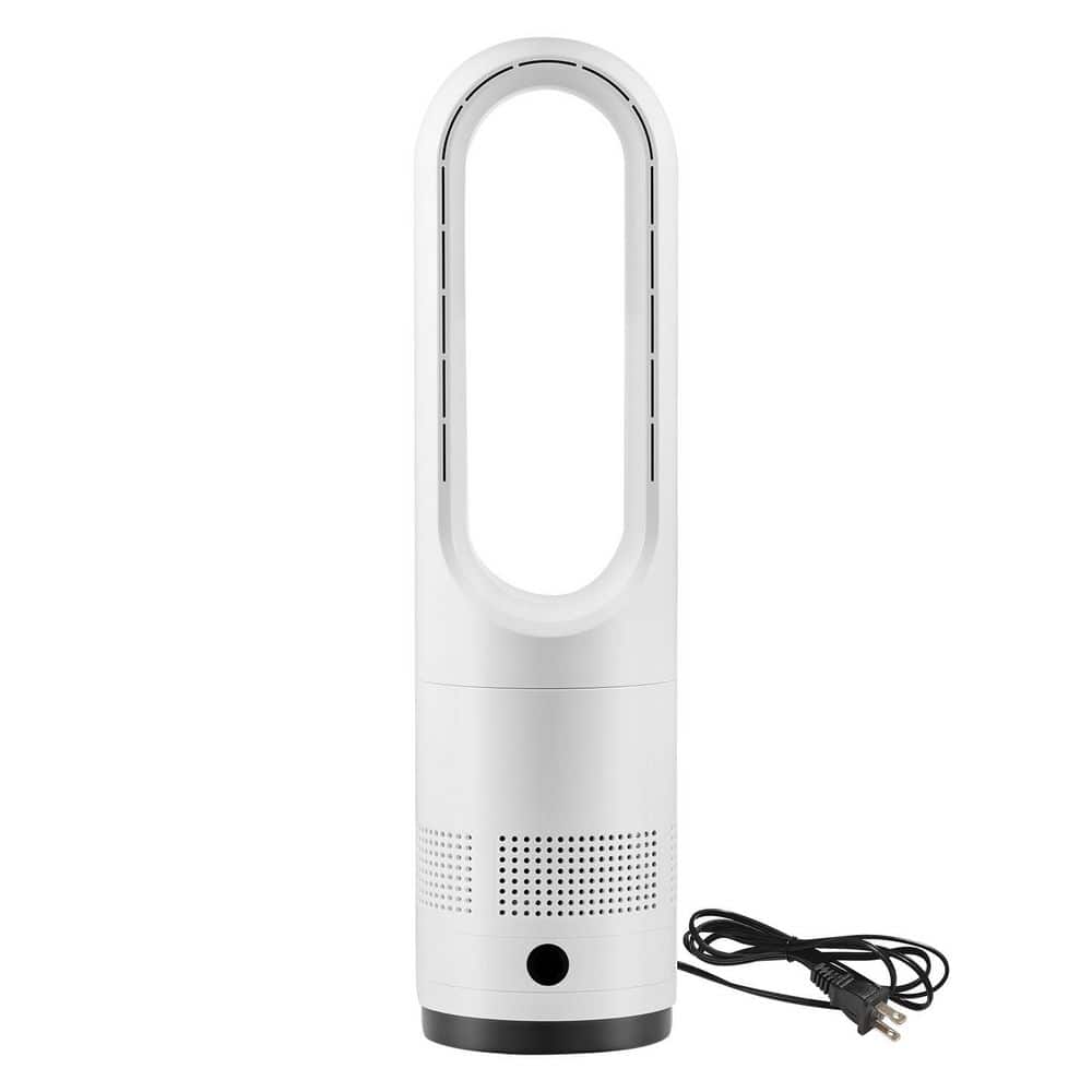 Bladeless Tower Fan with 80° Oscillation, 5.5 in., 8 Speed Settings Tower Fan in White with Remote Control for Home price history on PriceWatchPro